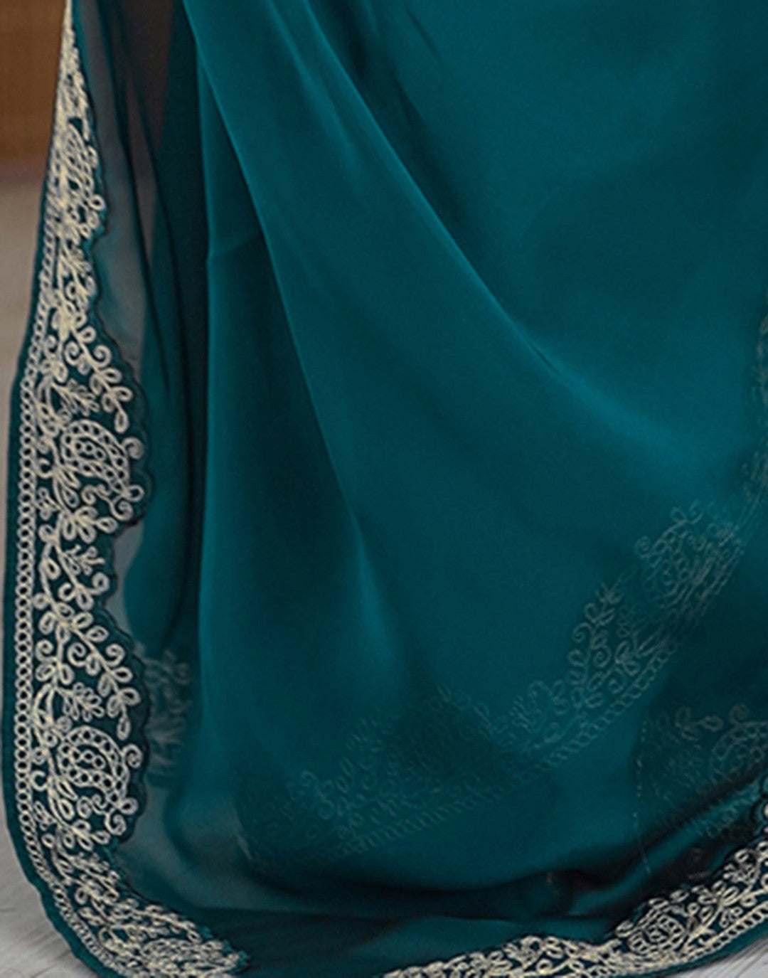 Rama Green Fancy Rangoli Silk Saree Coding Work