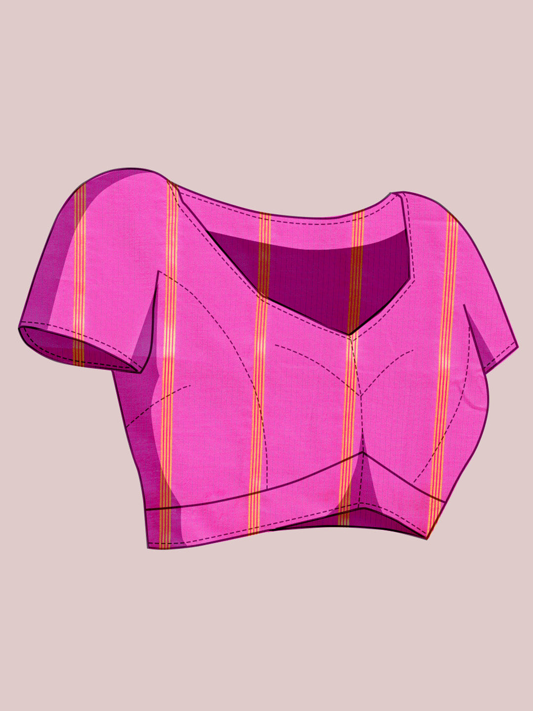 Sky Blue Kota Doriya Saree With Zari Weaving Work