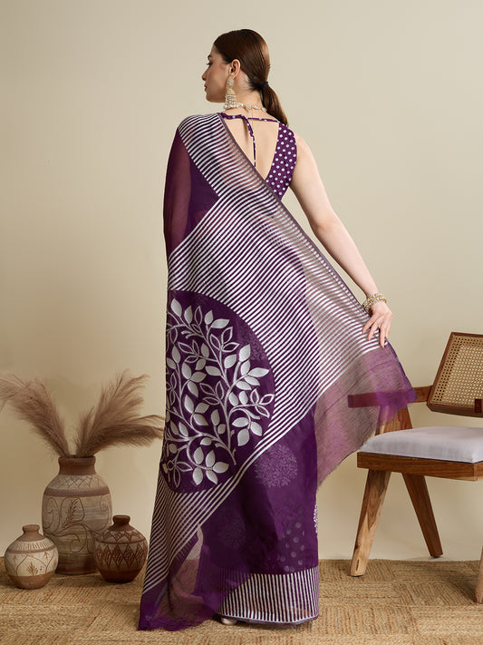 Magenta Color Soft Silk Saree With Weaving Work Lining Border