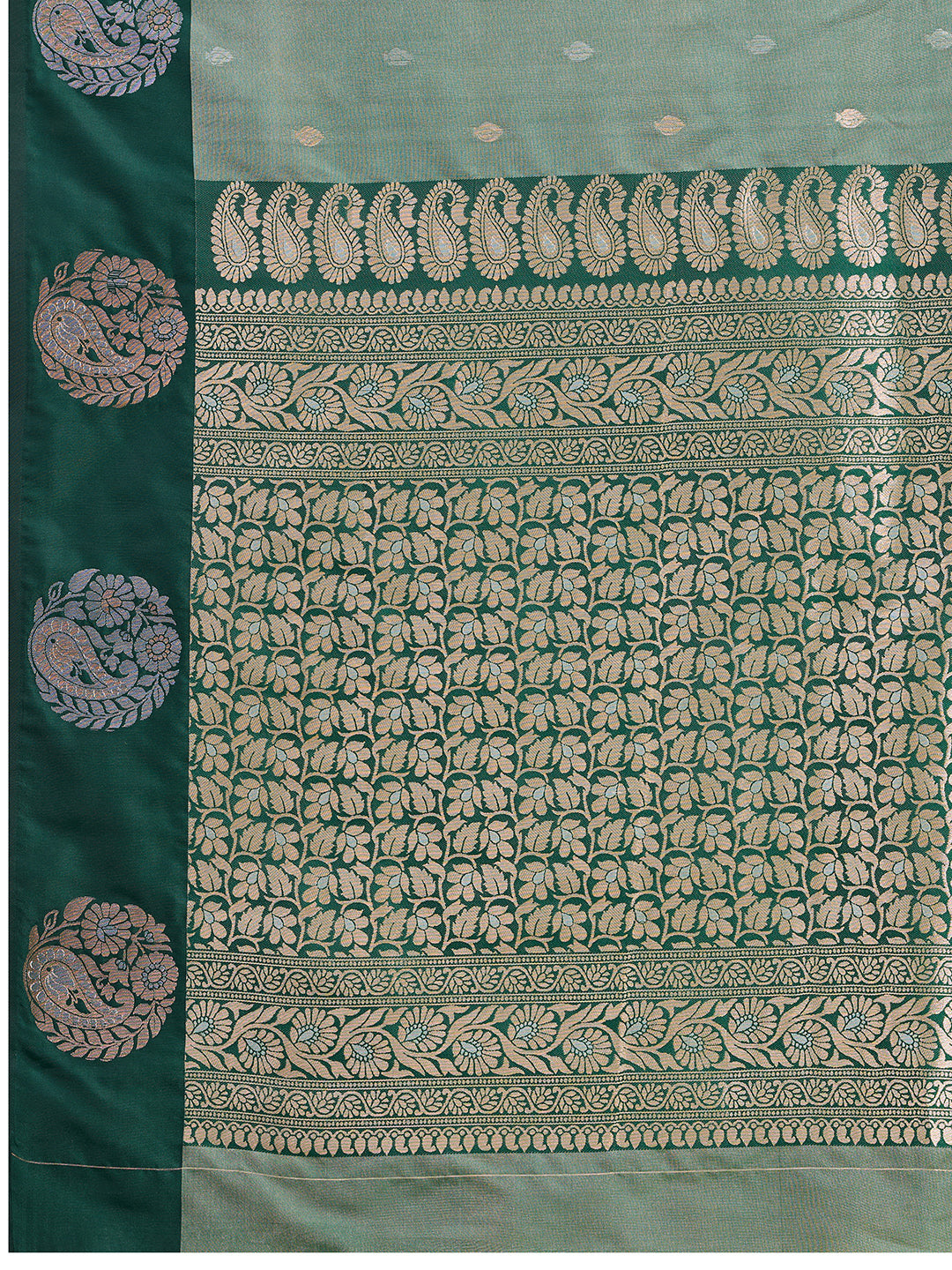 Pista Green Soft Silk Saree With Silver Banarasi Zari Weaving Work | Festive Wear – JaipurSaaj