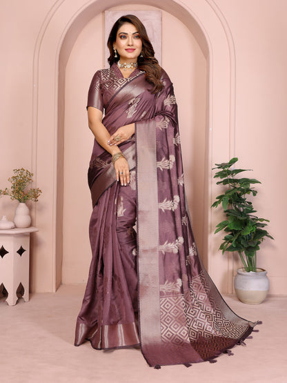 Magenta Organza Silk Banarasi Saree With Zari Weaving Work | Wedding & Festive Wear – JaipurSaaj