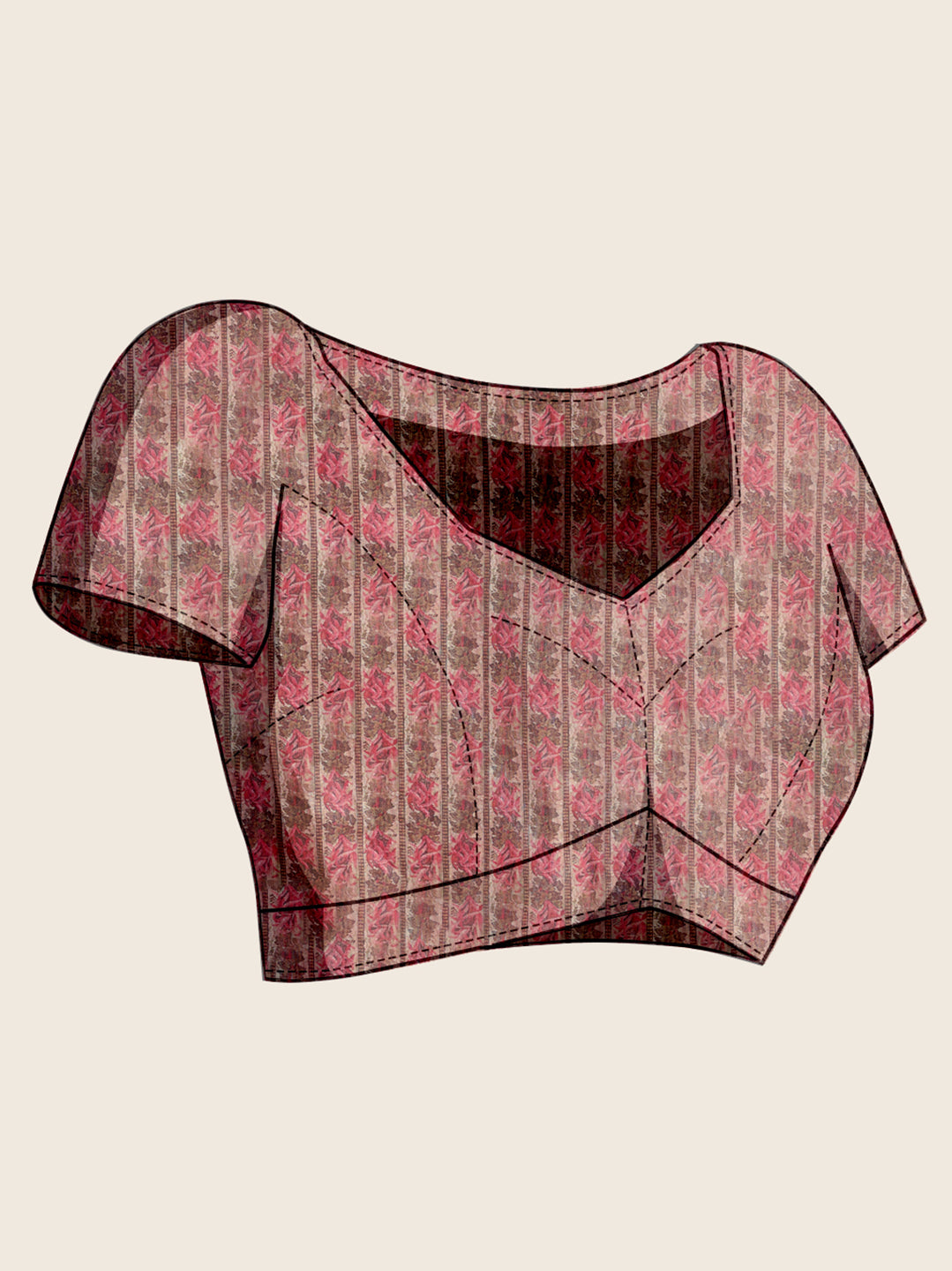 Multi Soft Linen Cotton Saree With Kalamkari Printed Work