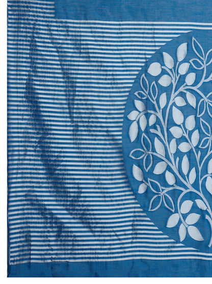 Sky Blue Color Soft Silk Saree With Weaving Work Lining Border