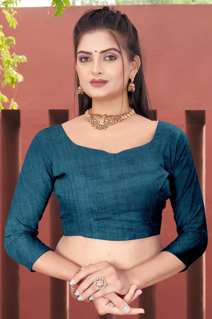 Firoji Dola Silk Saree With Siroski Work Border