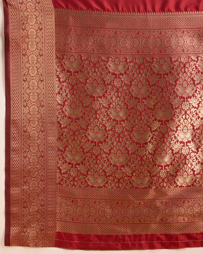 Red Color Soft Kanchipuram Silk Saree With Zari Weaving Work | Bridal Wedding & Festive Wear – JaipurSaaj