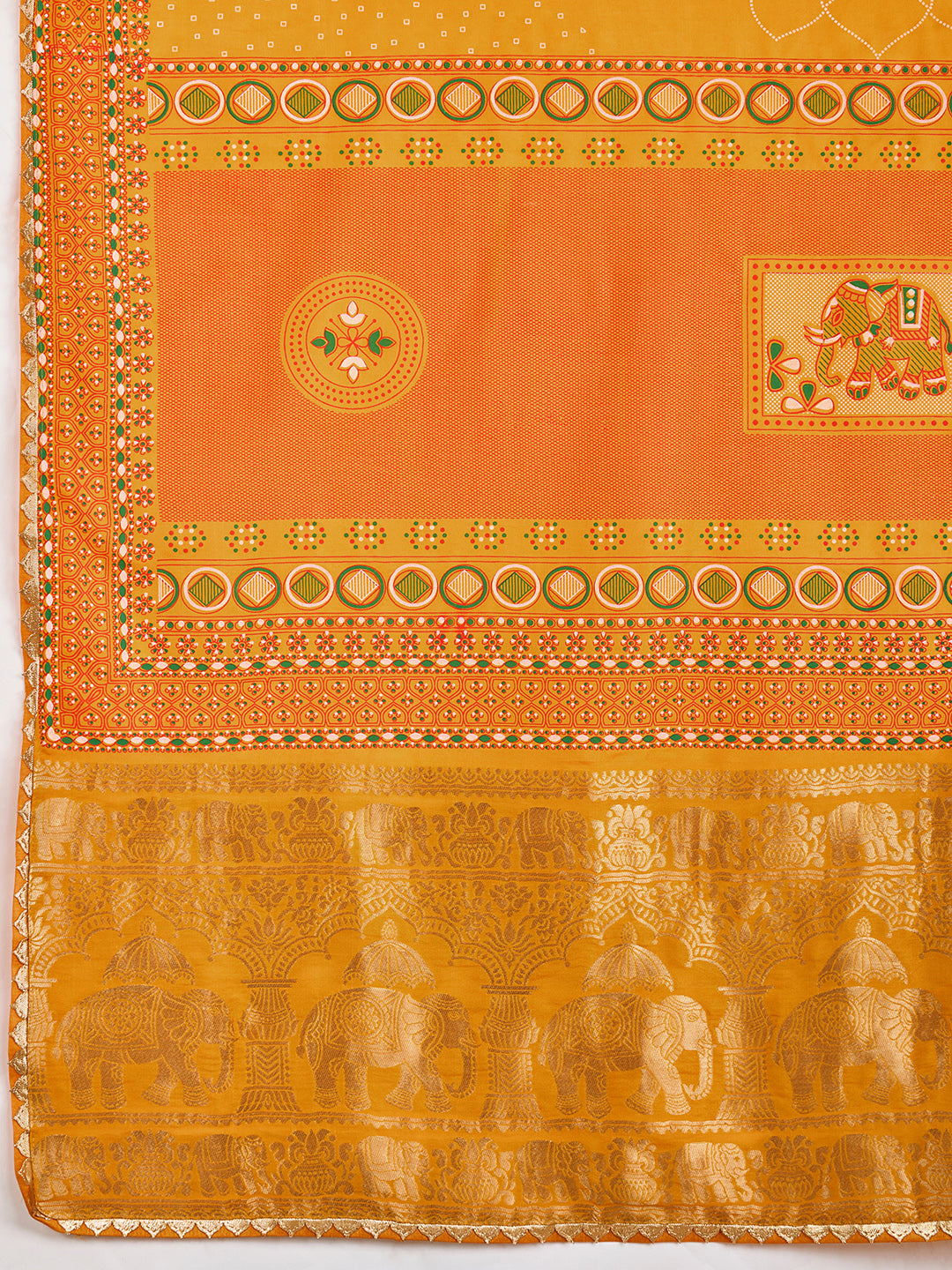 Yellow Soft Cotton Saree With Unique Table Printed & Lace Border | Stylish Wedding Wear Saree – JaipurSaaj