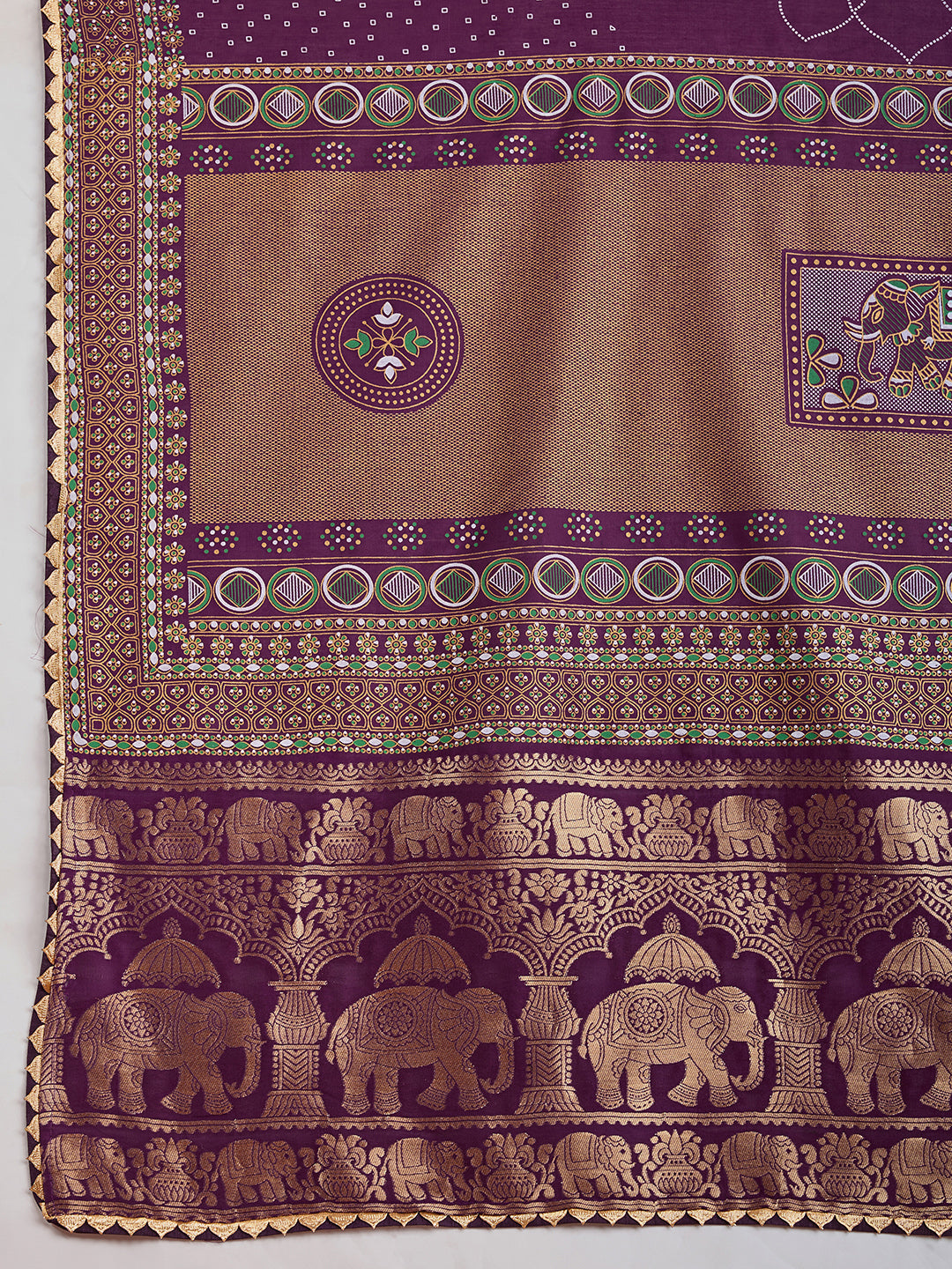 Wine Soft Cotton Saree With Unique Table Printed & Lace Border | Stylish Wedding Wear Saree – JaipurSaaj