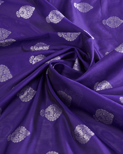 Purple Banarasi Silk Saree With Zari Weaving Pallu | Bridal Wedding Wear – JaipurSaaj
