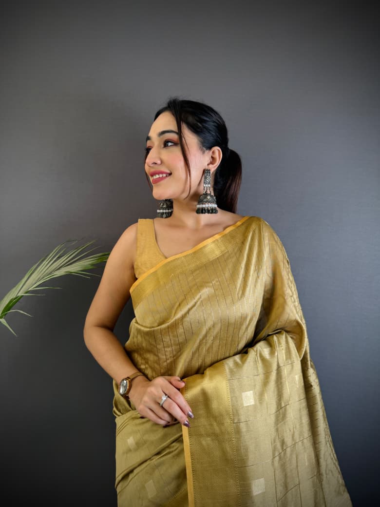 Cream Soft Cotton Silk Saree With Zari Weaving Work | Lightweight Ethnic Wear – JaipurSaaj