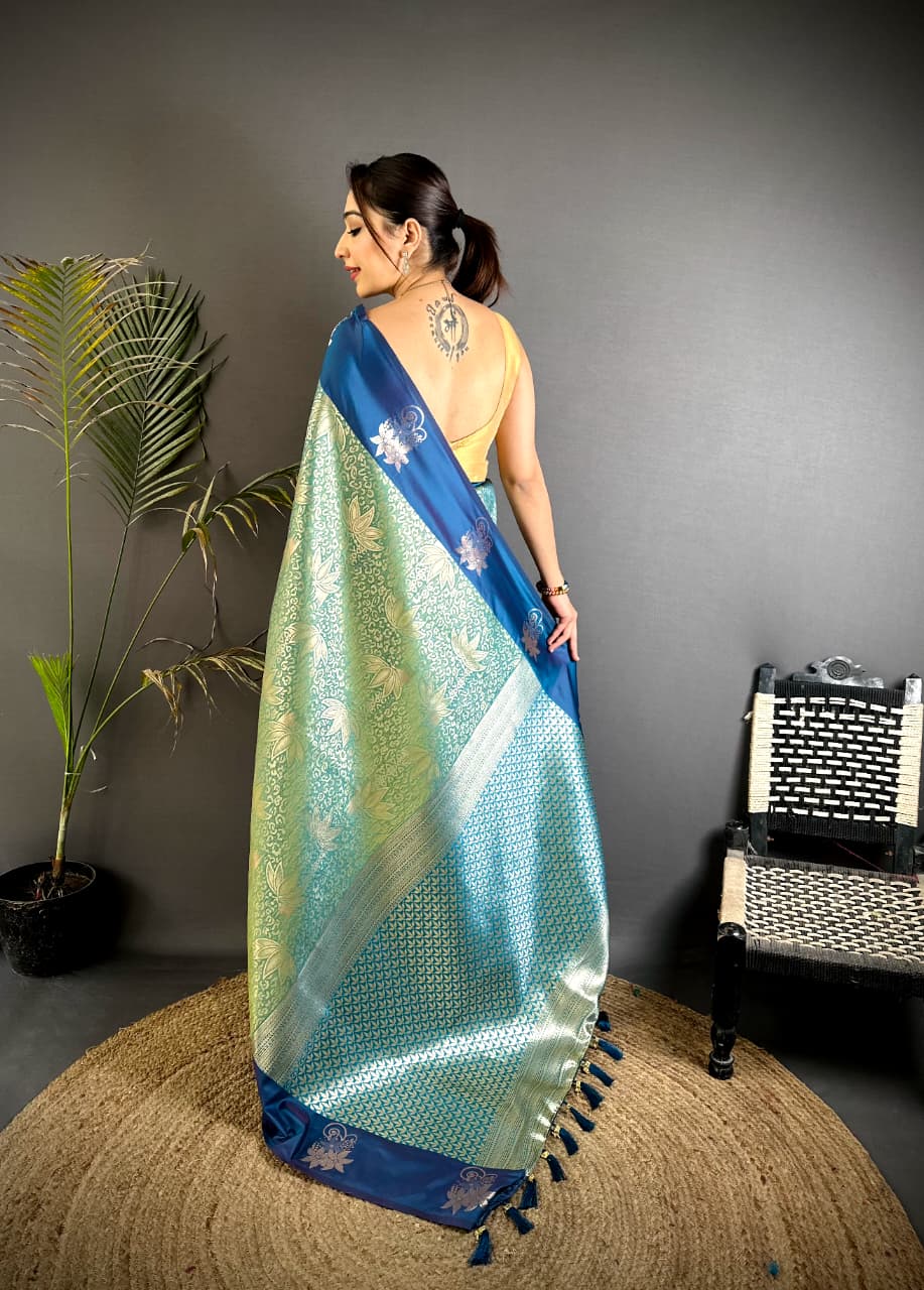 Pista Green Premium Soft Silk Saree With Zari Weaving Work | Wedding & Festive Wear – JaipurSaaj