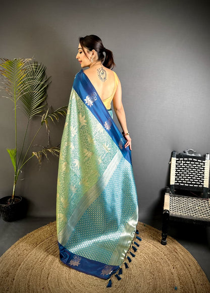 Pista Green Premium Soft Silk Saree With Zari Weaving Work | Wedding & Festive Wear – JaipurSaaj