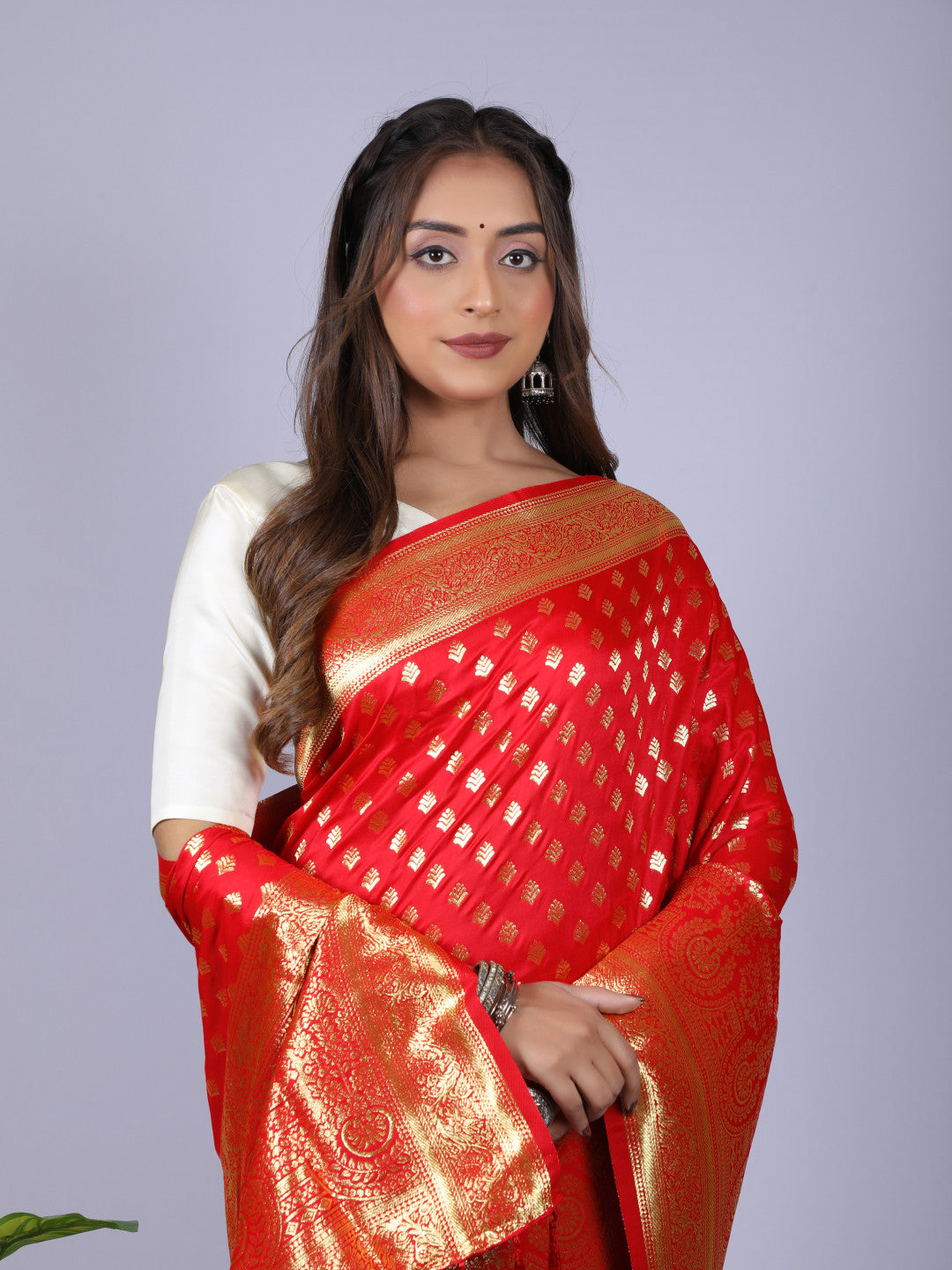 Red Banarasi Silk Saree With Zari Weaving Work | Wedding Wear – JaipurSaaj