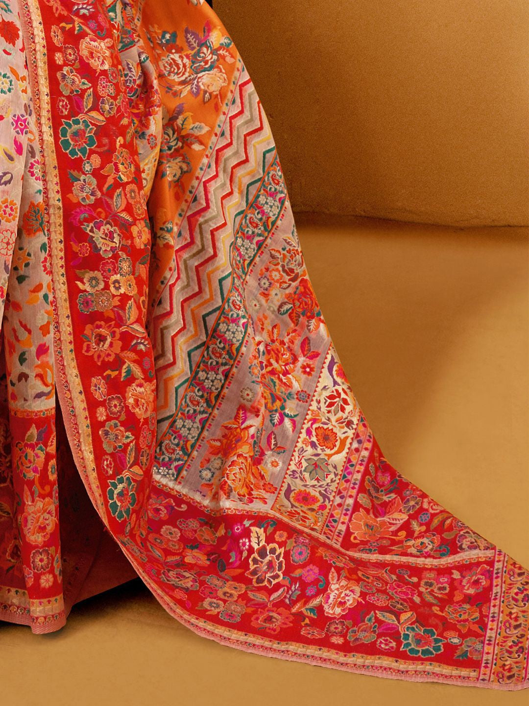 Pink Pashmina Silk Saree With Traditional Woven Design | Festive & Wedding Wear – JaipurSaaj