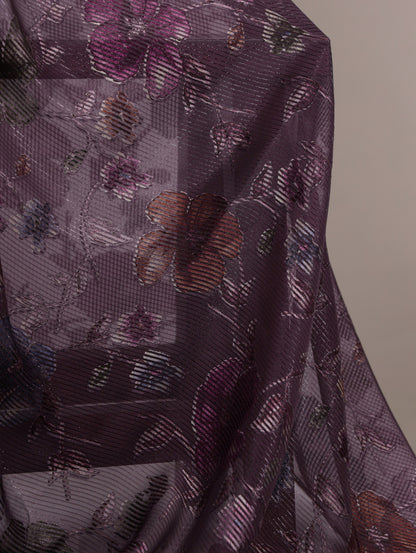 Magenta Brasso Silk Saree With Floral Print & Zari Weaving | Party & Casual Wear – JaipurSaaj