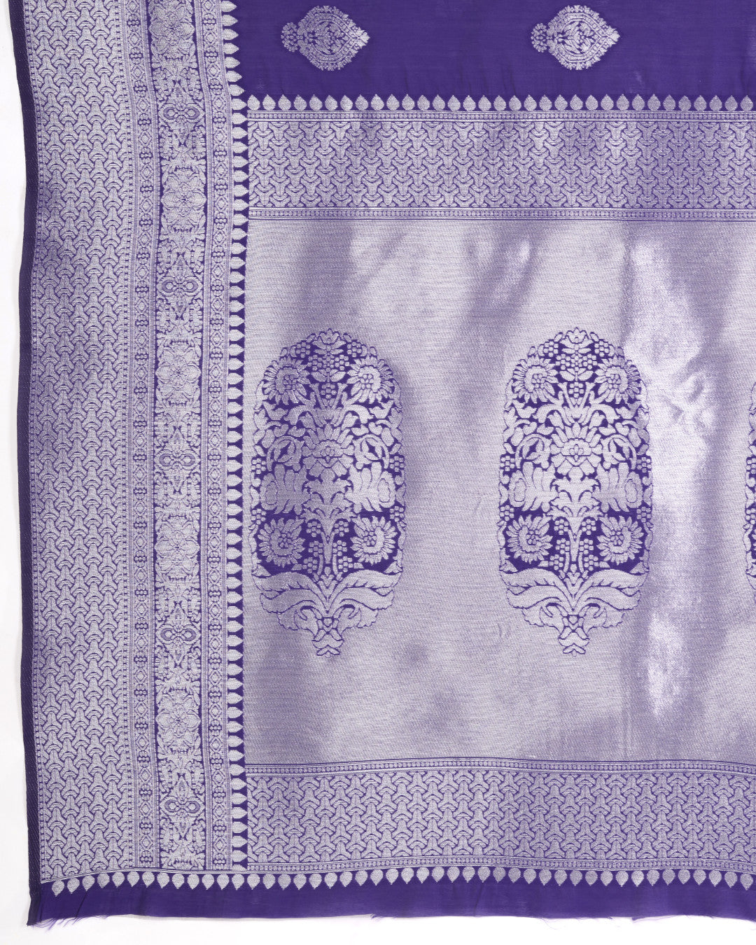 Purple Banarasi Silk Saree With Zari Weaving Pallu | Bridal Wedding Wear – JaipurSaaj