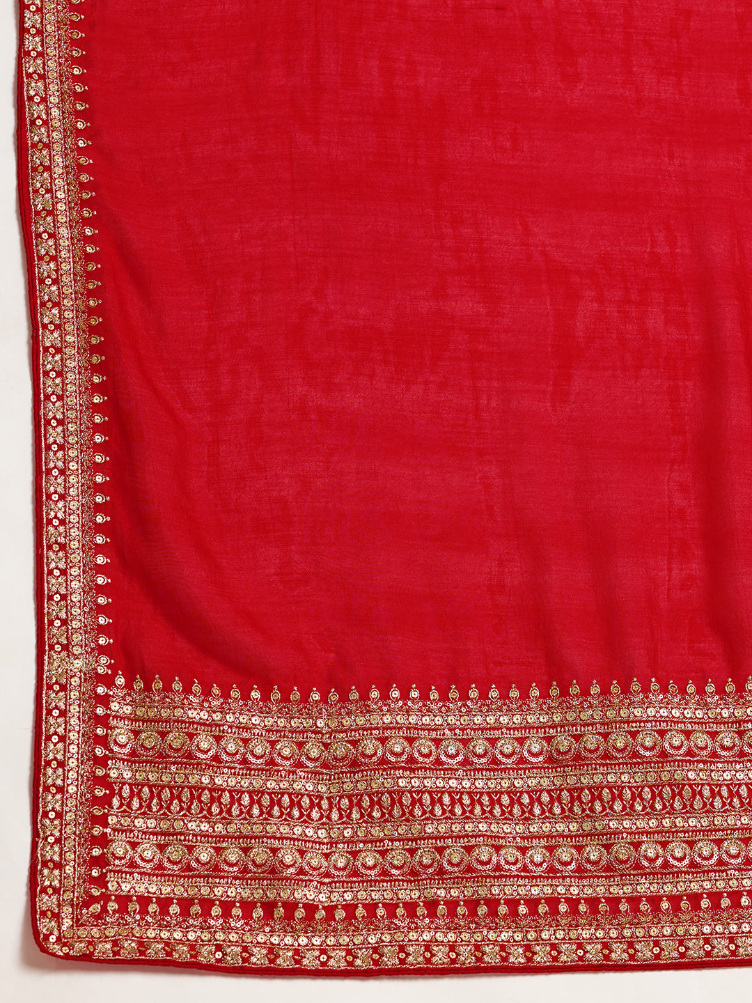 Red Soft Vichitra Silk Saree With Embroidery Work | Bridal Wedding & Festive Wear – JaipurSaaj