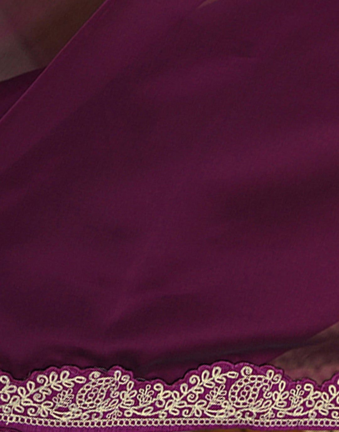 Wine Fancy Rangoli Silk Saree Coding Work