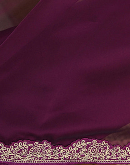 Wine Fancy Rangoli Silk Saree Coding Work