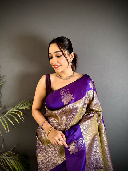 Magenta Premium Soft Silk Saree With Zari Weaving Work | Wedding & Festive Wear – JaipurSaaj