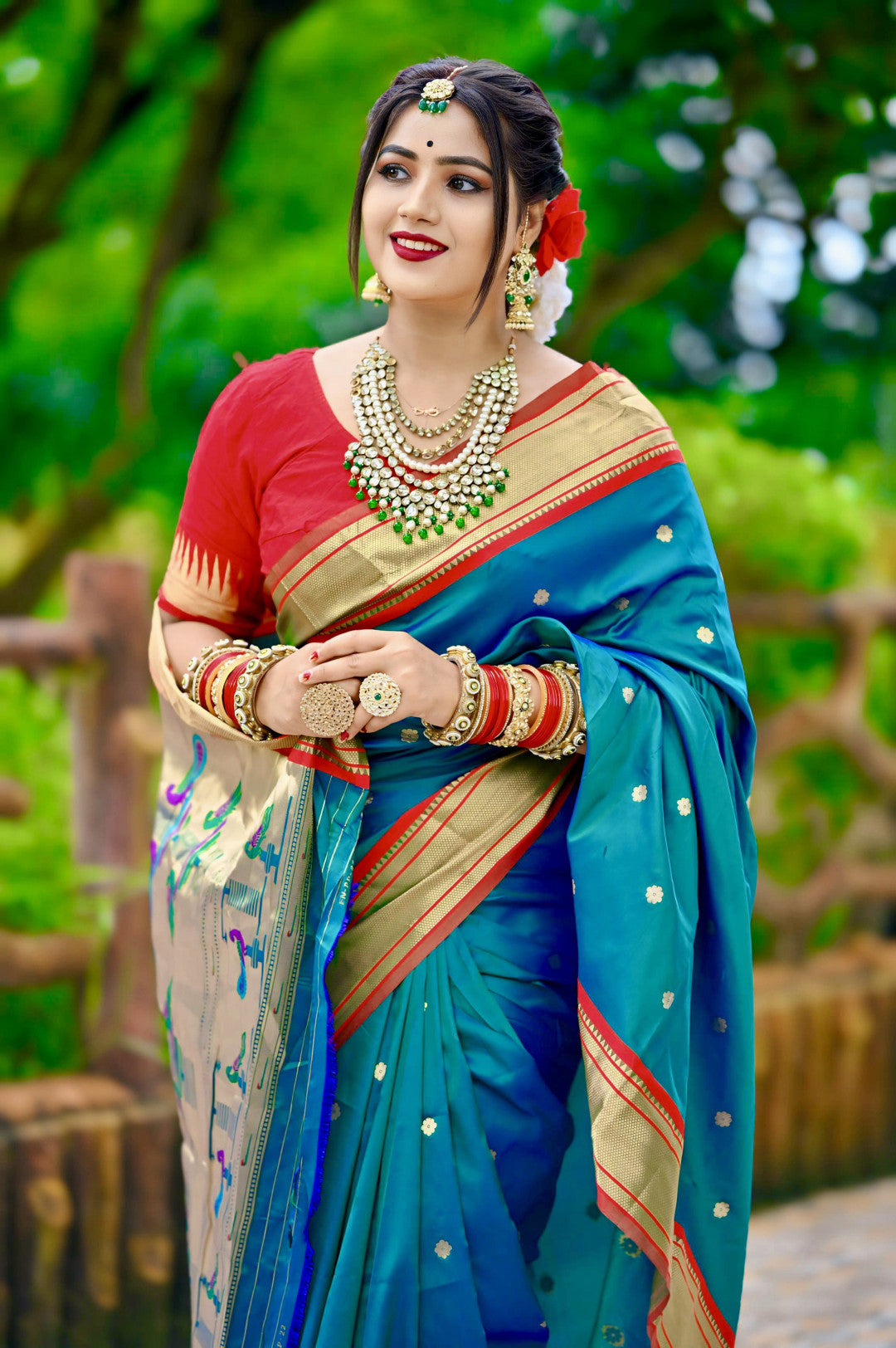 Green Paithani Silk Saree With Zari Weaving Work | Bridal Wedding Wear – JaipurSaaj