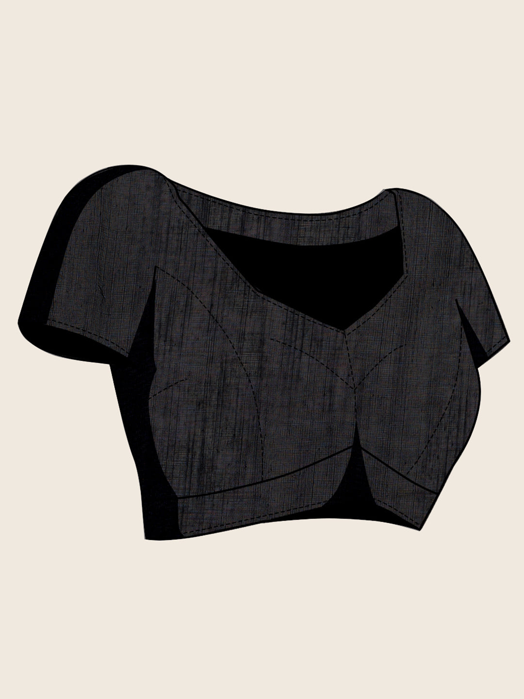 Multi Linen Cotton Saree With Digital Printed Work And Silver Zari Border