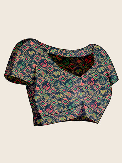 Pink Soft Linen Cotton Saree With Digital Printed Work