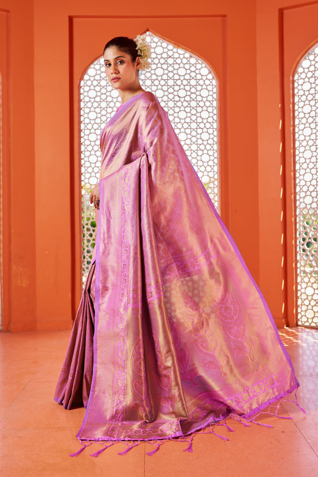 Pink Soft Silk Saree With Zari Weaving Work | Reception & Festive Wear – JaipurSaaj