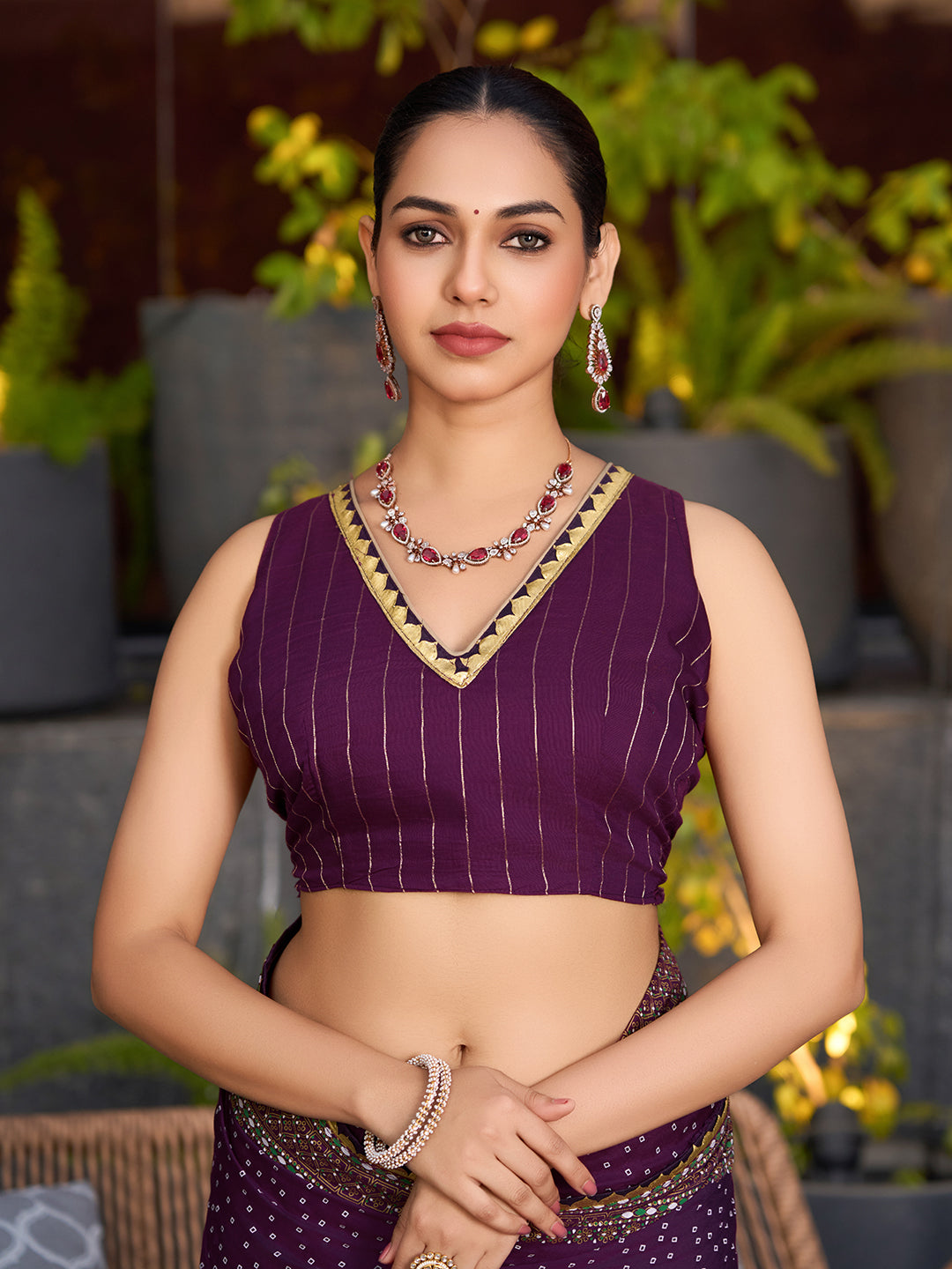 Wine Soft Cotton Saree With Unique Table Printed & Lace Border | Stylish Wedding Wear Saree – JaipurSaaj
