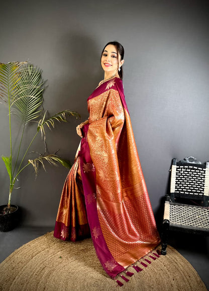 Orange Premium Soft Silk Saree With Zari Weaving Work | Wedding & Festive Wear – JaipurSaaj