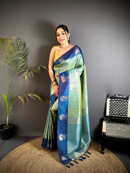 Pista Green Premium Soft Silk Saree With Zari Weaving Work | Wedding & Festive Wear – JaipurSaaj