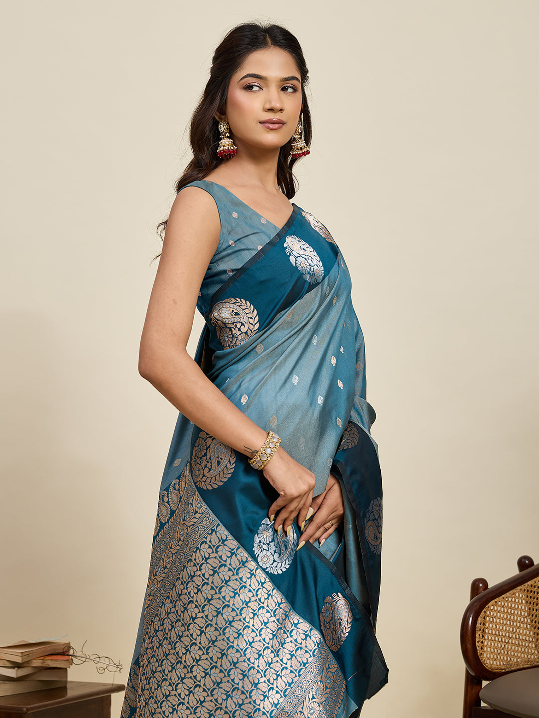 Rama Green Soft Silk Saree With Silver Banarasi Zari Weaving Work | Festive Wear – JaipurSaaj