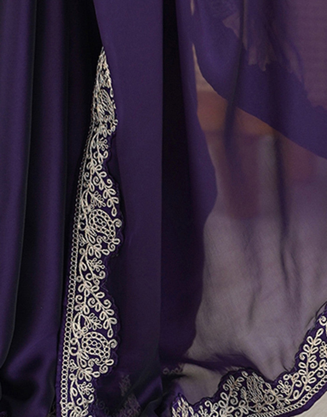 Purple Fancy Rangoli Silk Saree Coding Work